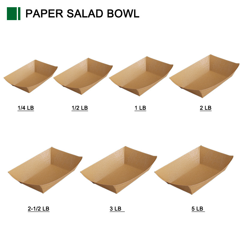 Wholesale Disposable Kraft Food Fried Chicken Potato Chip French Fries Burger Takeaway Food Box Paper Nacho Tray