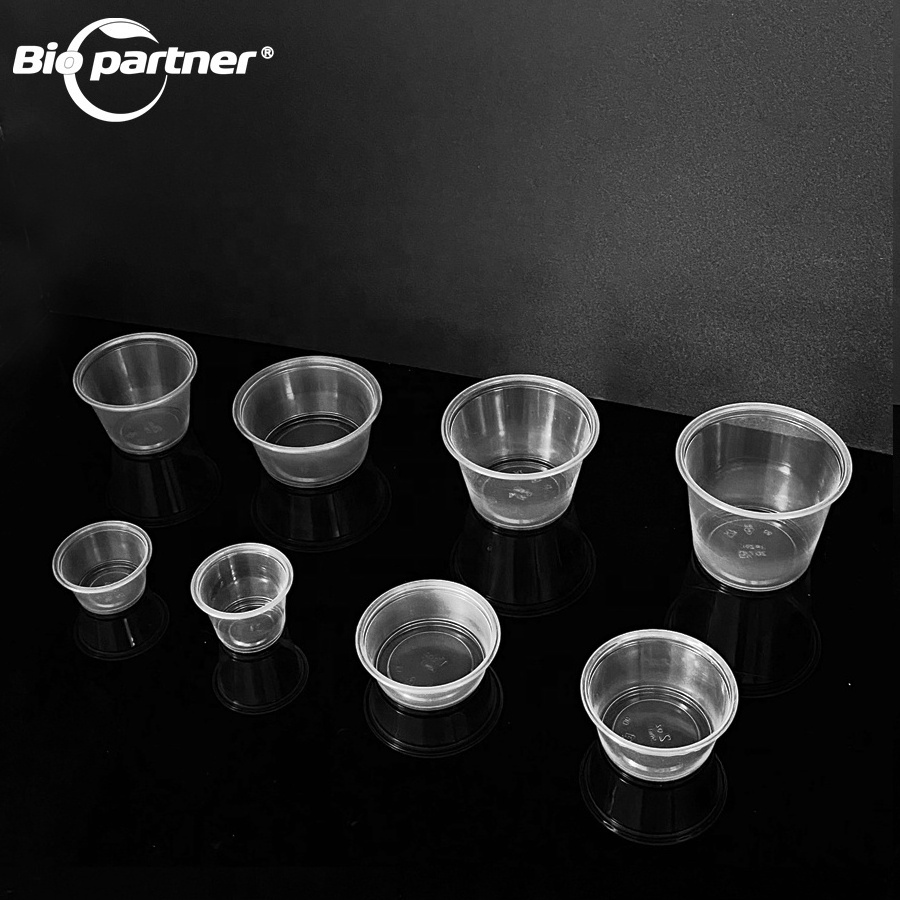 portion pet print small food container 1oz/25ml 1.5 oz 13 15 ml 25ml 35ml 44ml biodegradable mini plastic dipping sauce cup