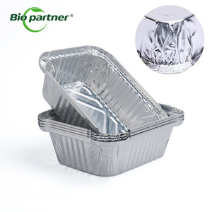 Food Grade Rectangle Takeaway Container Aluminum Foil Tray Freezer Aluminum Foil Airline Food Container Box Disposable