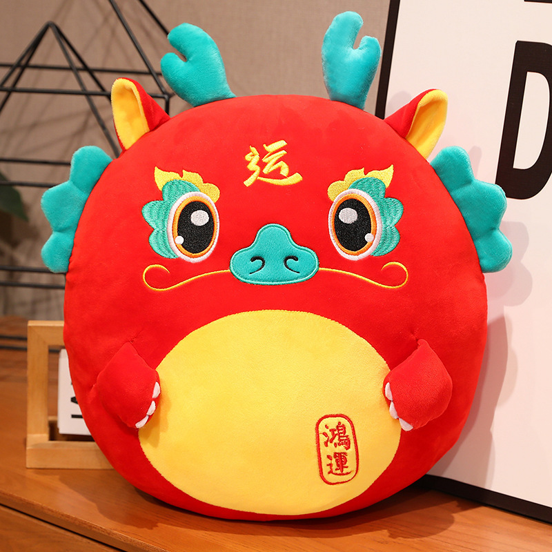 Hot Cute Chinese Mascot Dragon Hand Warmer Plush Pillow Dragon Soft Stuffed Plushie Toys For Children