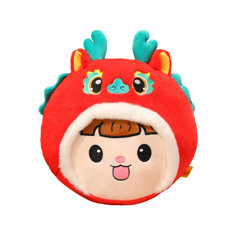 Hot Cute Chinese Mascot Dragon Hand Warmer Plush Pillow Dragon Soft Stuffed Plushie Toys For Children