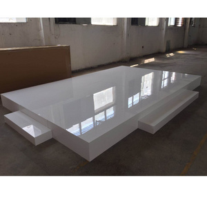 Wedding party use acrylic rectangle wedding stage for indoor banquet hall