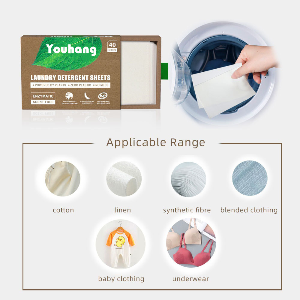 Custom Wholesale Eco-friendly Biodegradable Laundry Detergent Strips Laundry Sheet