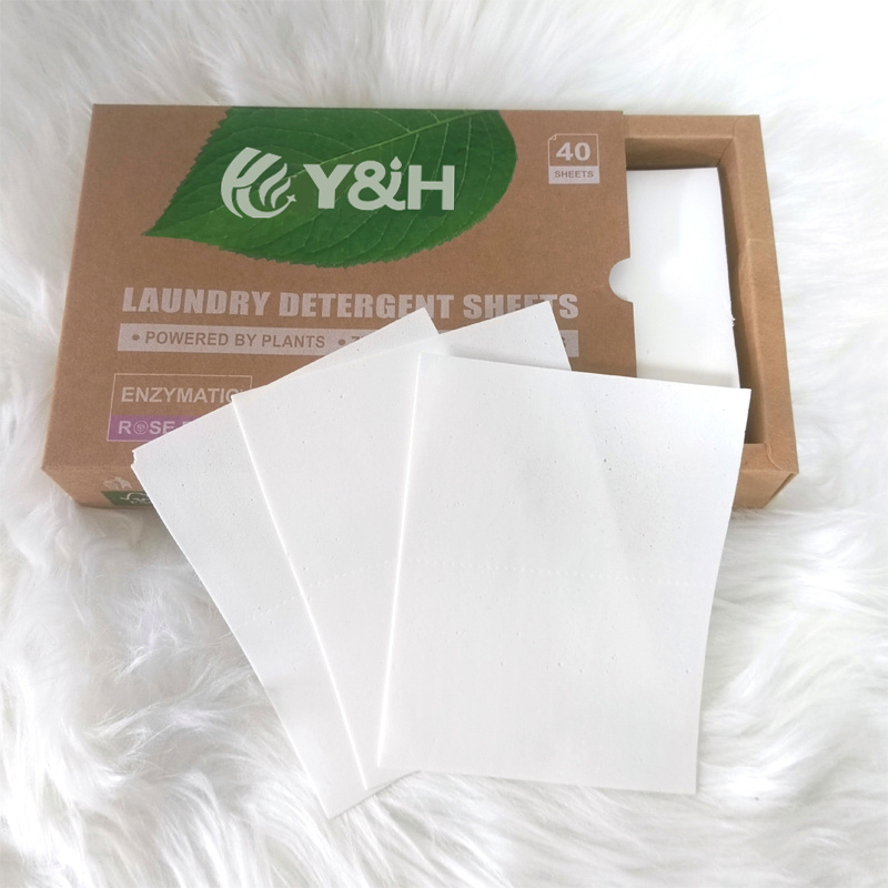 Custom Wholesale Eco-friendly Biodegradable Laundry Detergent Strips Laundry Sheet