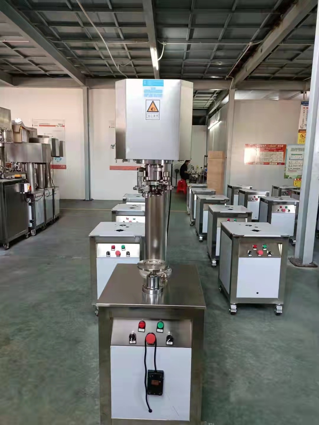 Semi Automatic milk powder cans foil sealer machine with cup  For plant Seed and other powder 220/110V