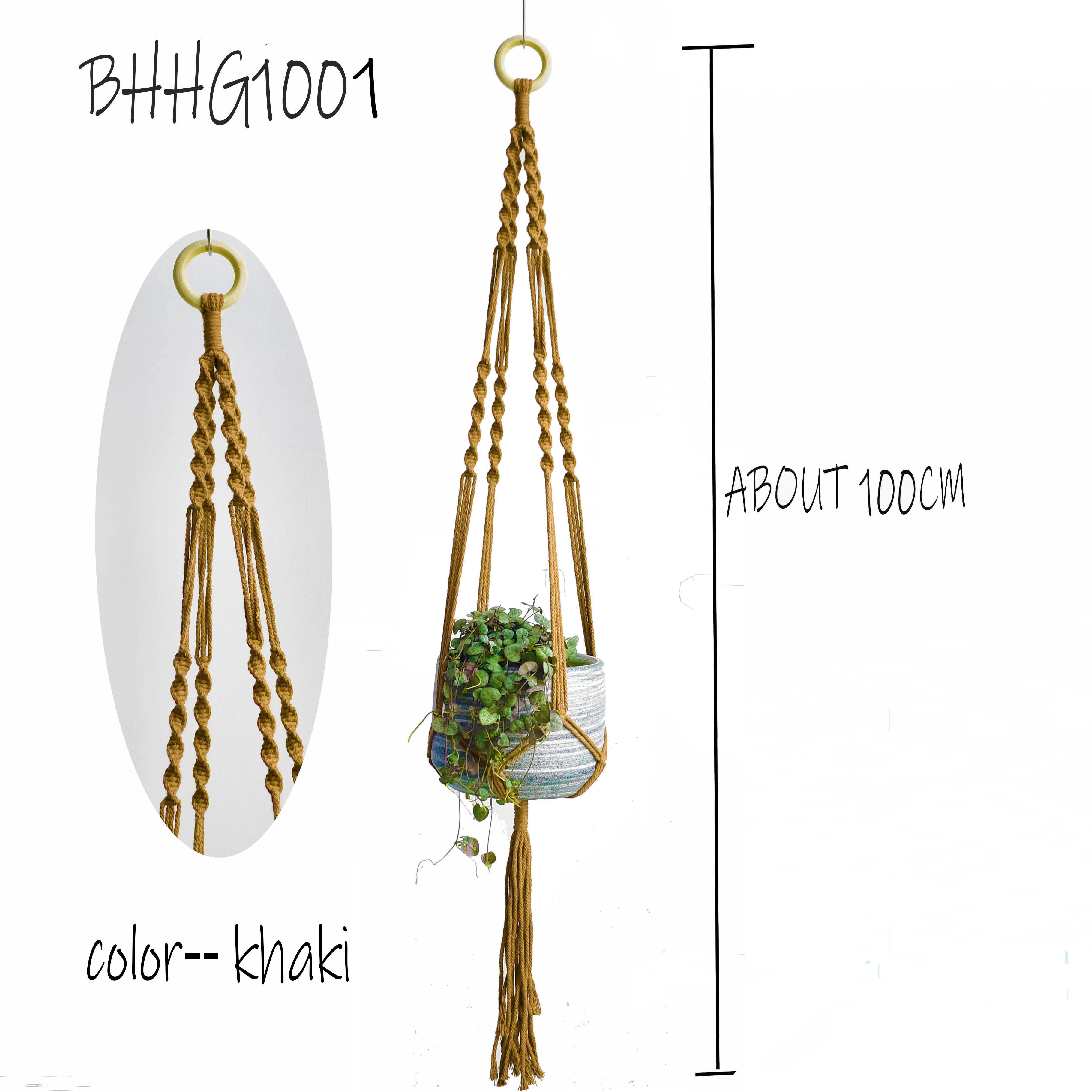 Hot sale colorful handmade macrame pot holder indoor plant hanging plant holder plant hanger