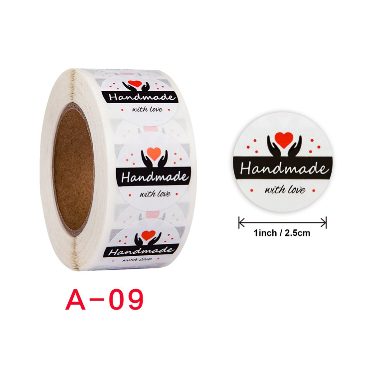 Handmade Stickers Baked With Love Sticker Thank You For Your Order Stickers White Sealing Label