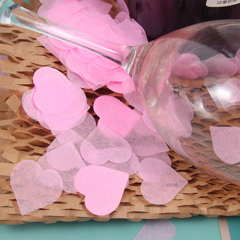 DIY Butterfly Tissue Paper Biodegradable Bride Heart Shape Paper Confetti Wedding Pink Tissue Valentines Paper Confetti