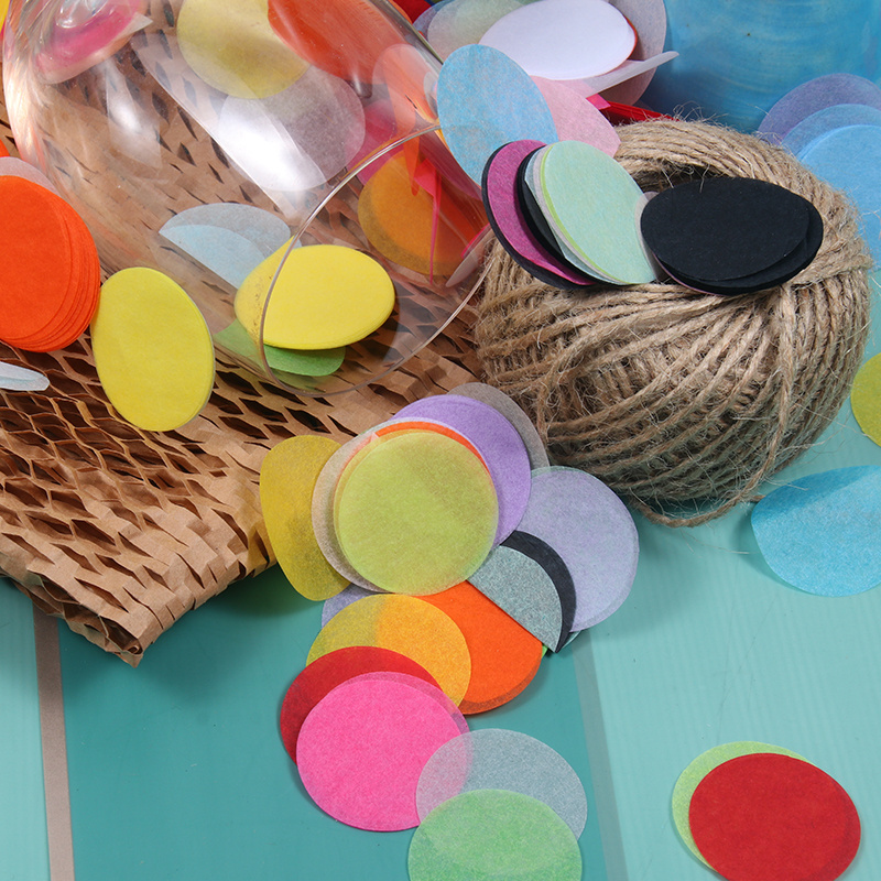 Eco Friendly Biodegradable Colorful Colors Tissue Rice Paper Confetti