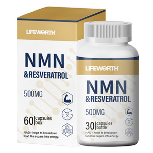 Lifeworth beta-nicotinamide mononucleotide dietary supplement private label nmn 99% 500mg capsules oem