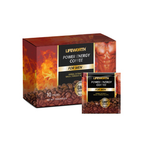 Lifeworth man power energy coffee male vitality health black instant Oyster Maca Extract coffee