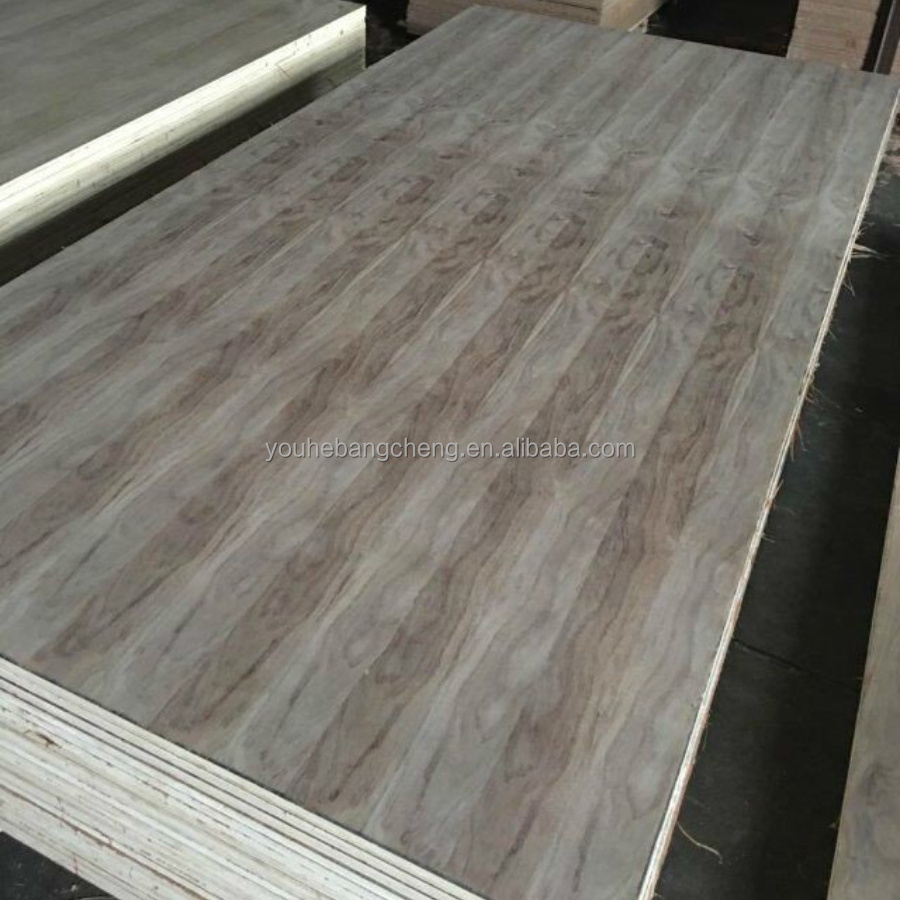 Teak Red oak Cherry ash Veneer Parota Laminated Fancy Plywood Tzalam faced MDF for Furniture and Stairs