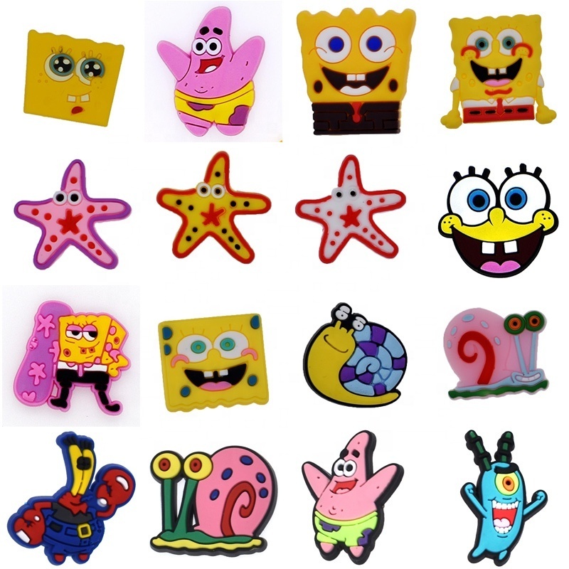 Wholesale KAIYUAN stitch shoe charms mine sponge bob shoe charms decoration for croc clog wholesale