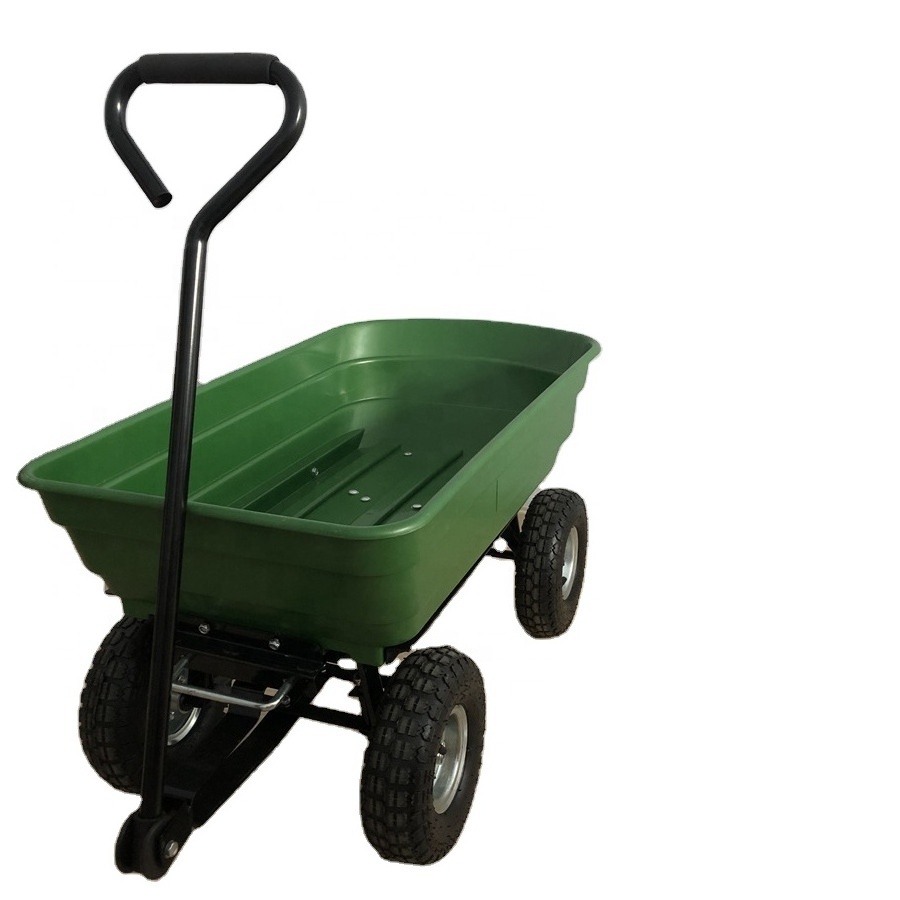 Garden Dump Truck 125L tool cart TC2135 4 Wheel Portable outdoor Garden Tool Cart wagon cart