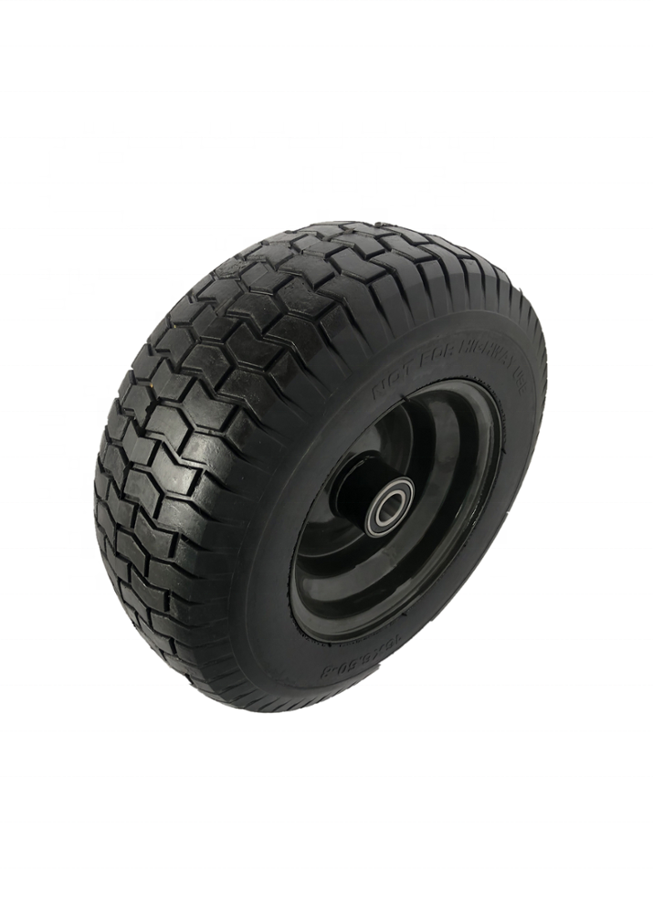 16x6.50-8  PU elastic wheel Chinese factory  high quality pu foam solid tire 16 inch polyurethane filling flat free wheel