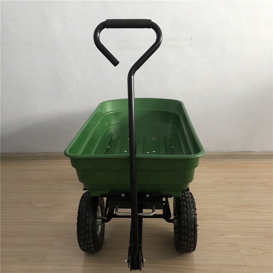 Garden Dump Truck 125L tool cart TC2135 4 Wheel Portable outdoor Garden Tool Cart wagon cart