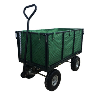 tool cart TC1840AH super heavy duty tool cart  500kgs 13"x5.00-6 pneumatic wheel for garden Steel mesh wagon cart