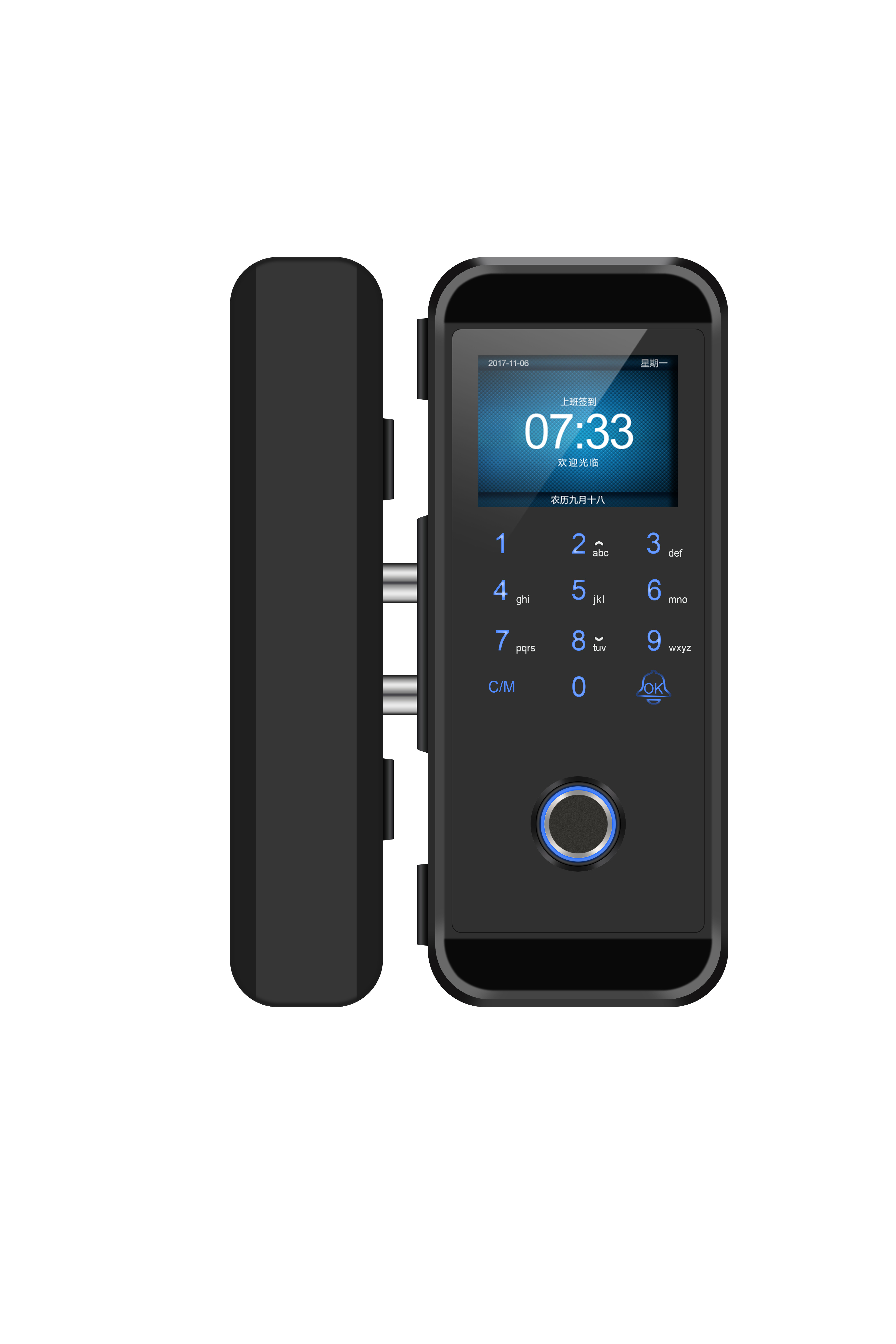 YOUHE K328 Electronic Digital Fingerprint Smart Door Lock for framed or frameless Sliding Glass Smart deadbolt Smart Lock