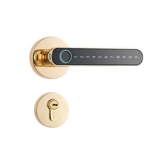 YOUHE Locks Home Security Door Password Lock Automatic Smart Lockup Wifi Mobile Phone Tuya Fingerprint Door Lock Black Gold