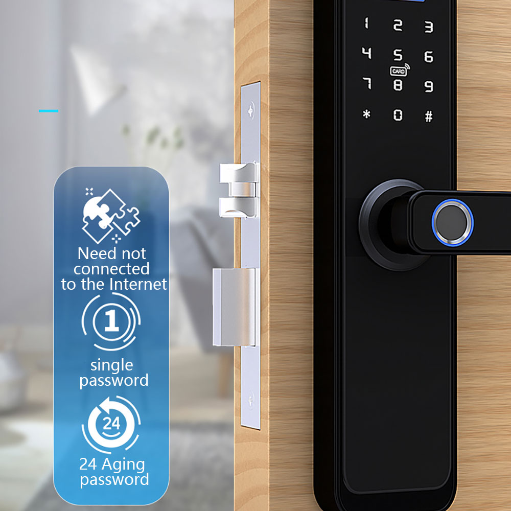 YOUHE High Security Anti Theft Smart Door Lock Tuya Wifi Biometric Intelligent Ttlock Electronic Fingerprint Smart Locks