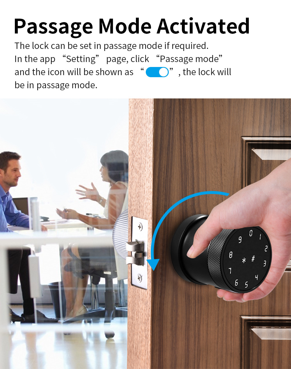 TTLOCK APP Smart Locks Deadbolt Door Knob Lock Keyless Entry Door Lock for Home Apartment