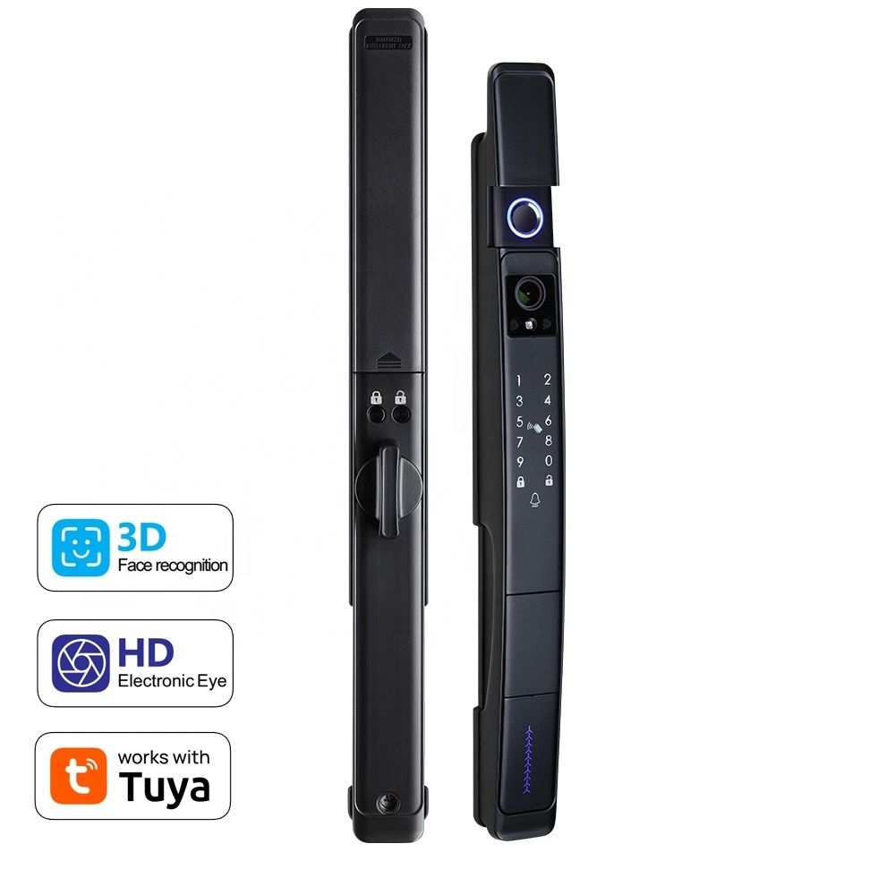 YOUHE Tuya Ip64 Video Intercom Real Time Smart Life Vertical Face Lock Face Recognition Key Lock