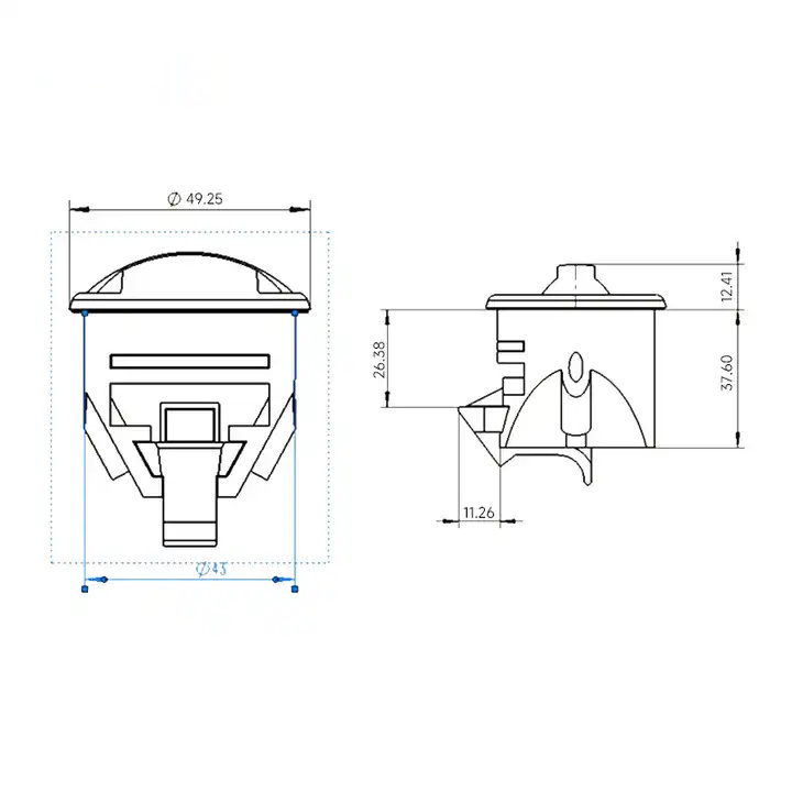 Caravan Zinc Alloy Round RV Caravan Toilet Door Lock RV Door Lock