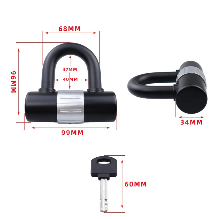 YH1459 Bicycle Accessories Cable+U Lock With Cable Pad Lock