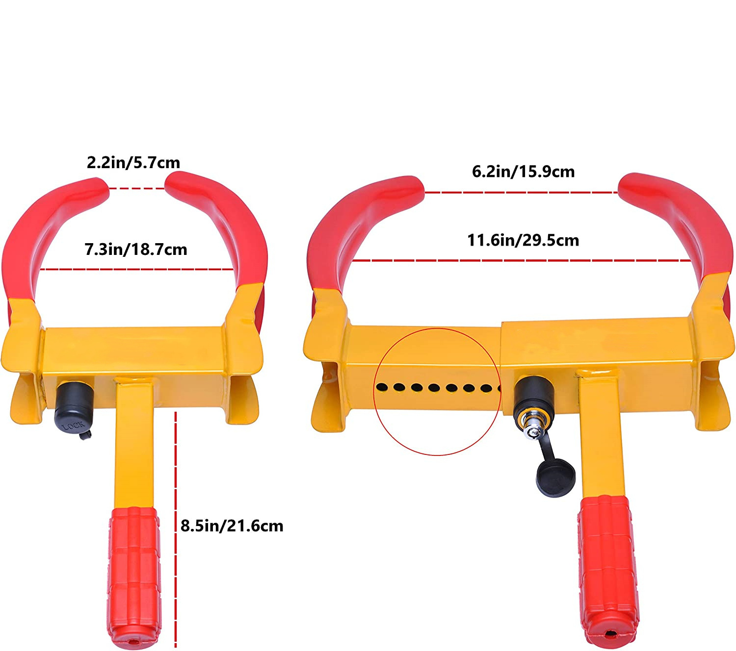 YH9135 Wheel locks can be made to pass open clip locks car tire locks