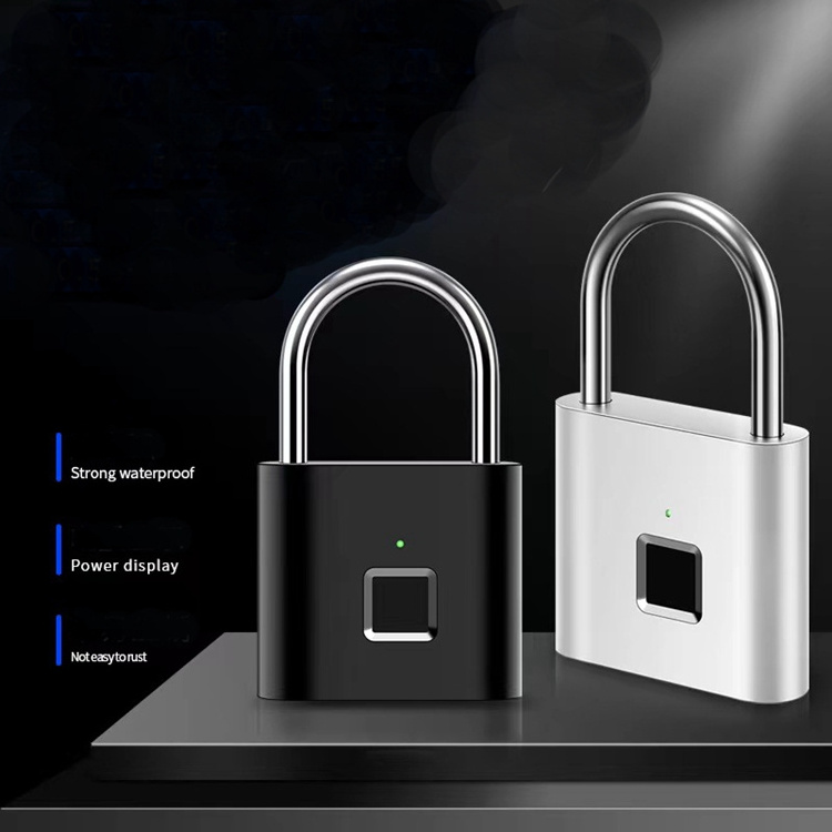 YH3264 Intelligent outdoor fingerprint lock waterproof bluetooth fingerprint padlock zinc alloy luggage electronic padlock