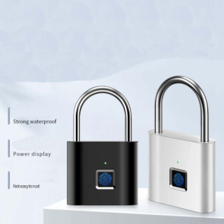 YH3264 Intelligent outdoor fingerprint lock waterproof bluetooth fingerprint padlock zinc alloy luggage electronic padlock