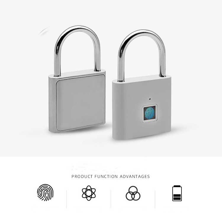 YH3265 Zinc alloy waterproof rustproof fingerprint padlock intelligent electronic small locks luggage password padlock