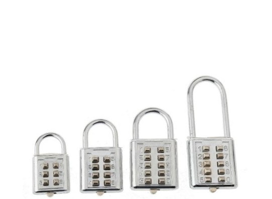 YH1069 High Quality Security Push Button Combination Padlock 8 Digit Door Lock