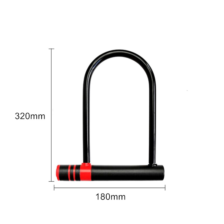 YH1376 U Type Lock Motorcycle Bicycle Security Lock Bike Scooter Ladder Rack Safety lock with 2 Keys