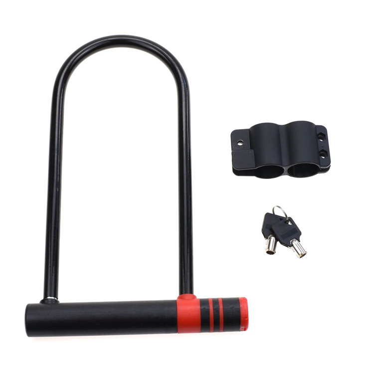 YH1376 U Type Lock Motorcycle Bicycle Security Lock Bike Scooter Ladder Rack Safety lock with 2 Keys