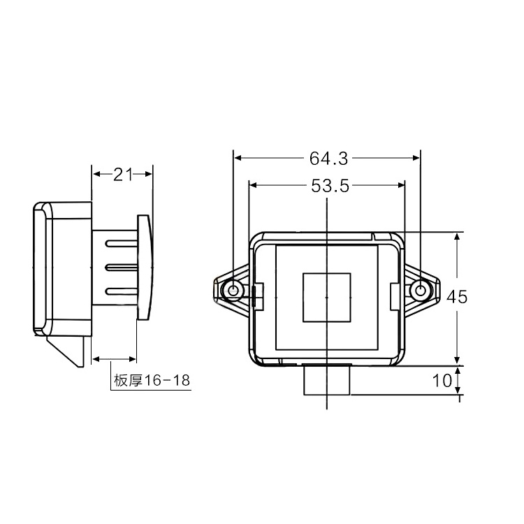 YH2071 Square Cabinet Push Button Lock, Zinc Alloy Metal Drawer Knobs Door Cabinet Latch for Boat Yachts RV