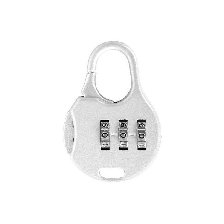 YH1672 3 Digit Code Combination Padlock Zinc Alloy Security Travel Lock Portable Password Lock for Backpack Gym School