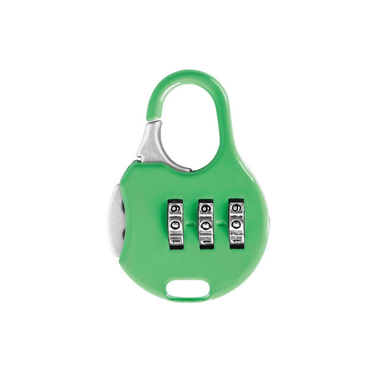 YH1672 3 Digit Code Combination Padlock Zinc Alloy Security Travel Lock Portable Password Lock for Backpack Gym School