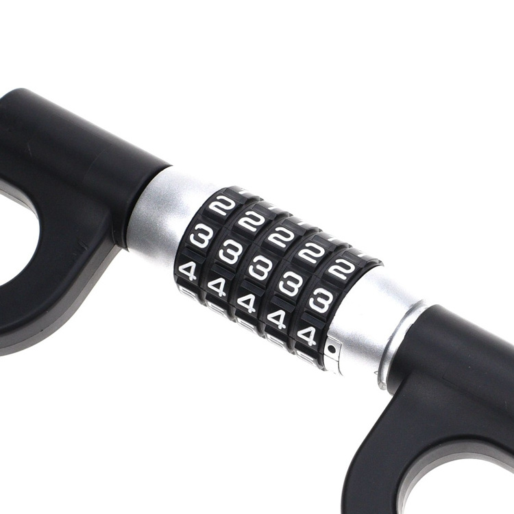 YH9130 Steering Wheel Heavy Duty Lock 5 Coded Combination Universal Security Device Anti Theft Keyless Password Lock