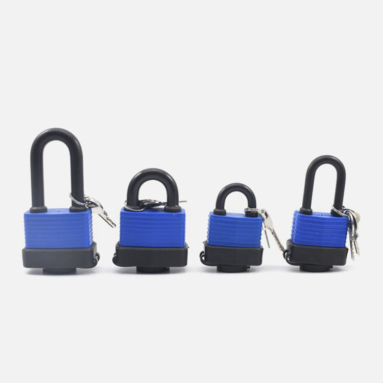 YH9108 Long Shackle Padlock Waterproof Padlock for Outdoor use 4 Keyed Alike Water Resistant Padlocks 8 Keys-for Gym Locker