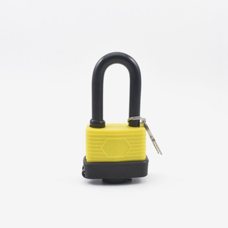 YH9108 Long Shackle Padlock Waterproof Padlock for Outdoor use 4 Keyed Alike Water Resistant Padlocks 8 Keys-for Gym Locker