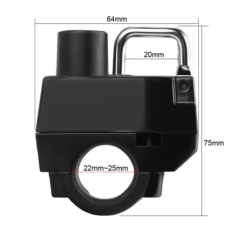 YH2263 Waterproof Electric Bike Helmet Lock Motorcycle Helmet Handlebar Lock