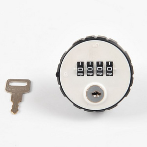 YH1210 Combination Cabinet Cam Lock 4 Digital Resettable Round Padlock with Keys Password Retrieval Hardware Weatherproof