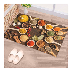 40*60cm Standing Mat Non Slip Anti Fatigue Printed Kitchen Floor Carpet Rug And Mat Set 2in1 For Long Kitchen