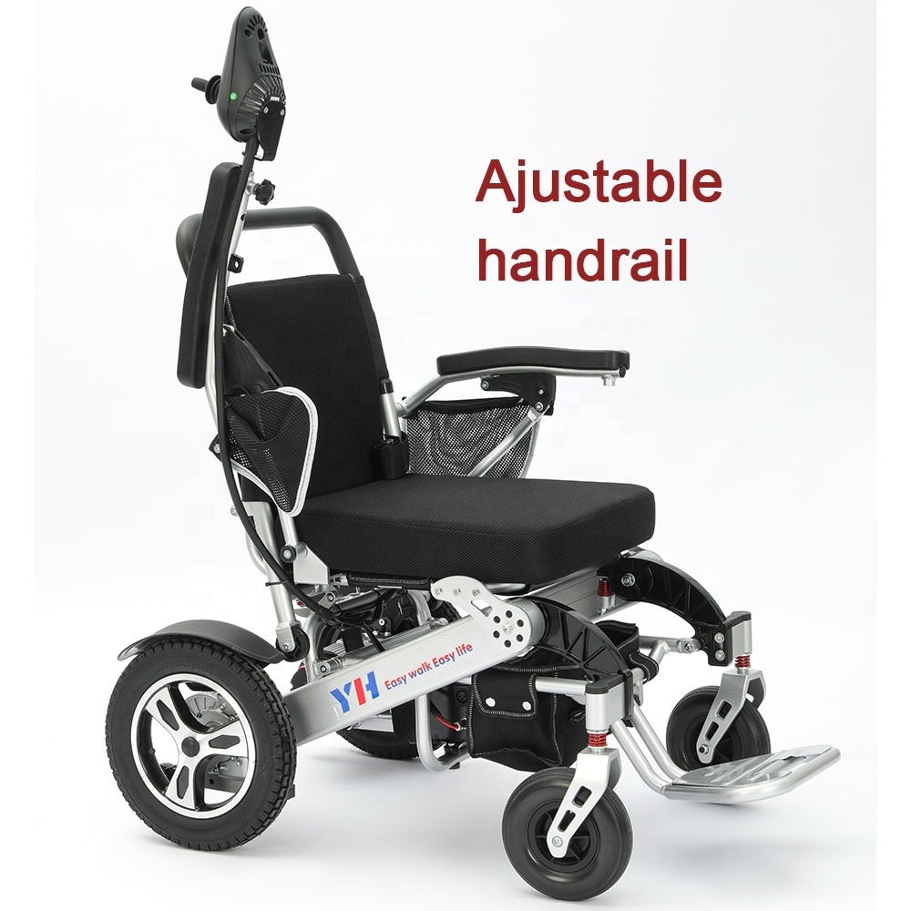 Full Automatic folding  Electric Wheelchair Aluminum Brush Motor 250w*2 Power Wheel Chair with Lithium Battery