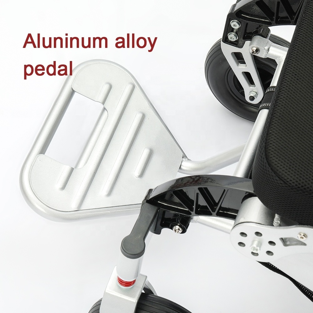 Full Automatic folding  Electric Wheelchair Aluminum Brush Motor 250w*2 Power Wheel Chair with Lithium Battery