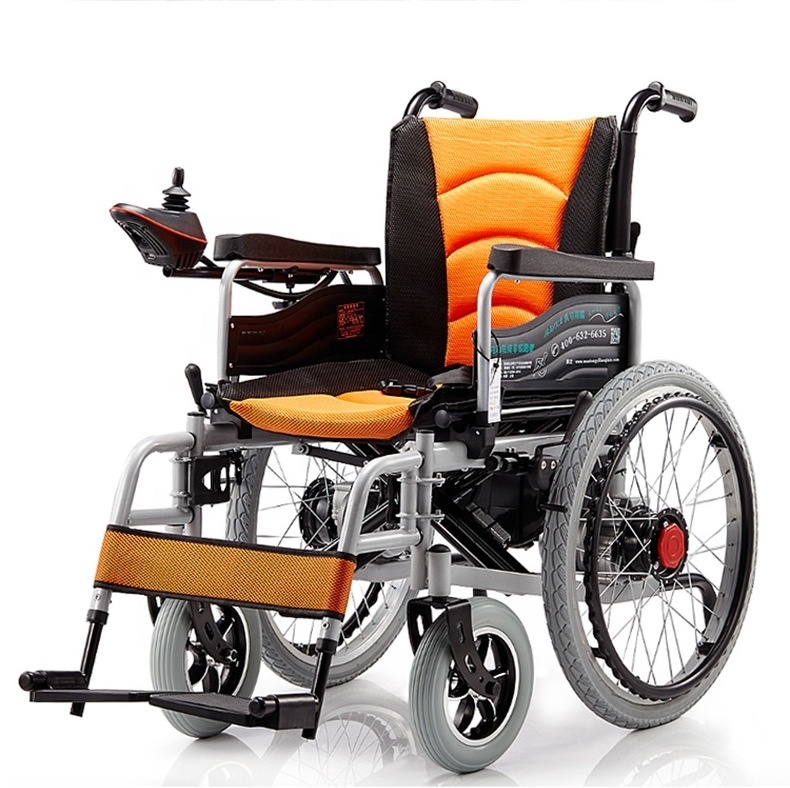 Factory Supply Electronic Wheelchair Folding Handicapped Electric Wheelchair Wheel Chair for elder