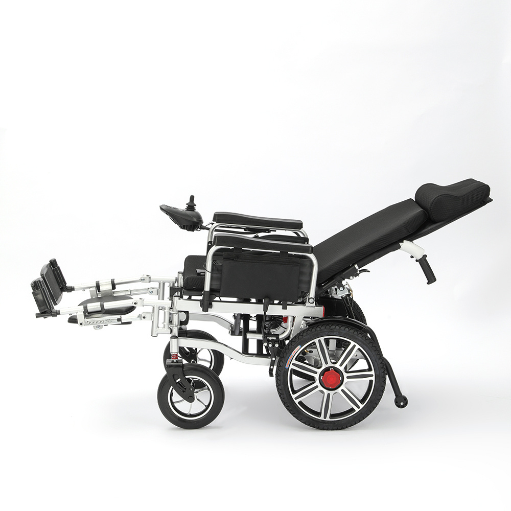 Handicapped standing up 4 wheel drive electric wheelchair standing wheelchair with controller