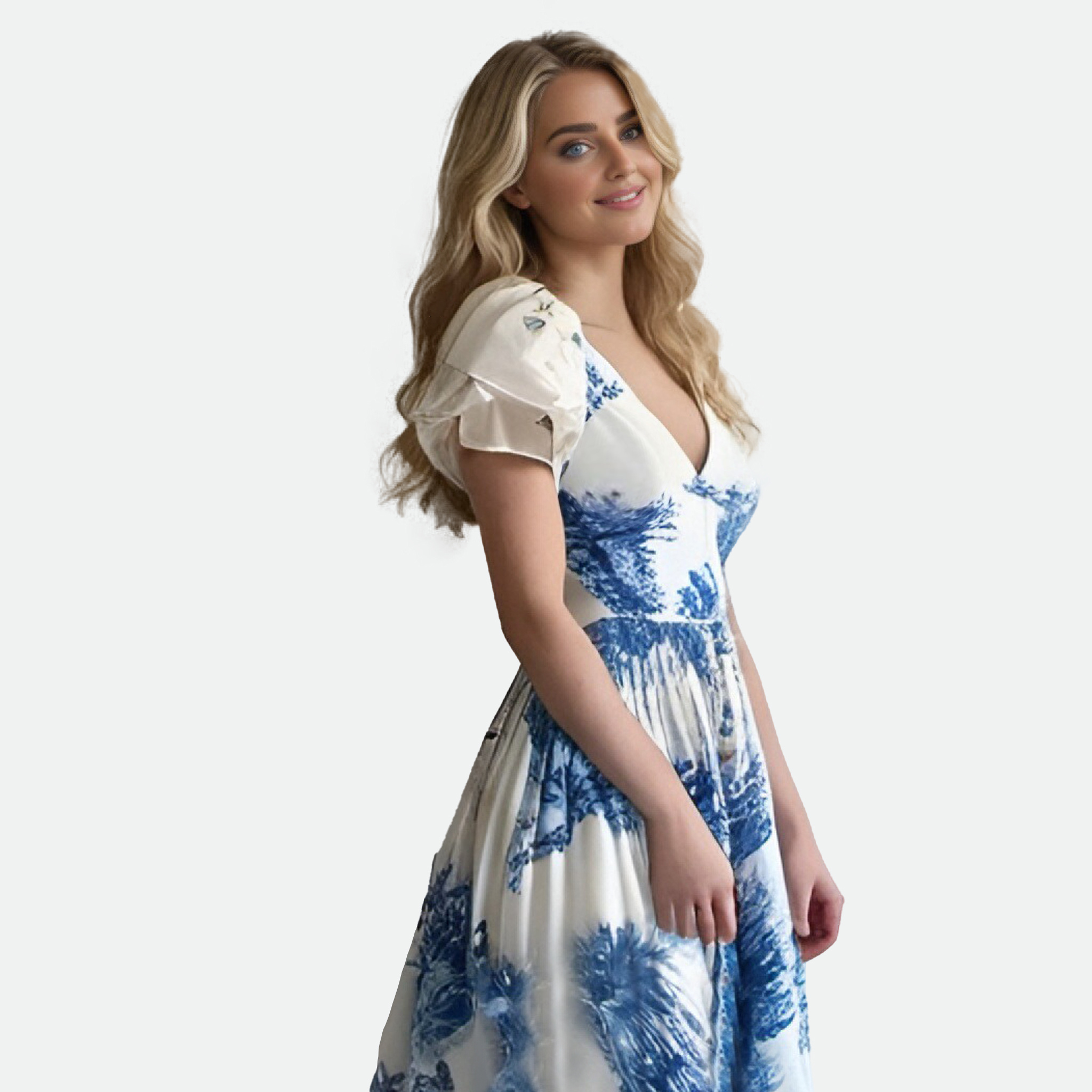 Women lady long floral print fall dress elegant fashion evening party robe grande taille femme debutante casual dress