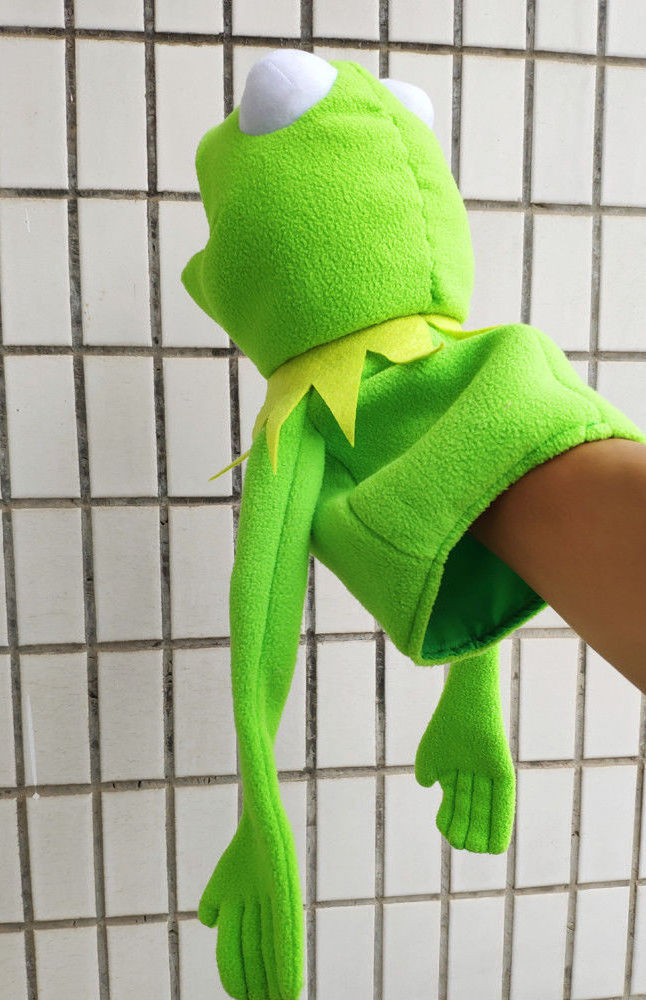 Kermit Frog Doll Sesame Street Frog Plush Toy Big Hand Puppet